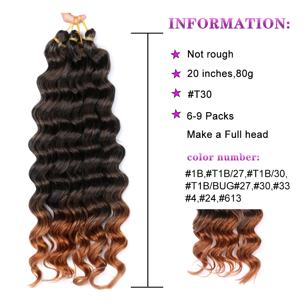 Xin Si 20inch High Temperature Fiber Synthetic Hair Extensions Curly Braiding  Hair Deep Wavy Braiding Hair - Buy Synthetic Hair Bulk,Deep Twist Bulk Hair,Deep  Bulk Braiding Hair Product on Alibaba.com