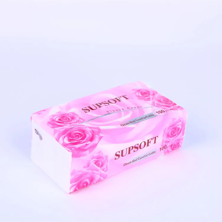 

wholesale cheap soft pack facial tissue custom logo tissue paper, White color