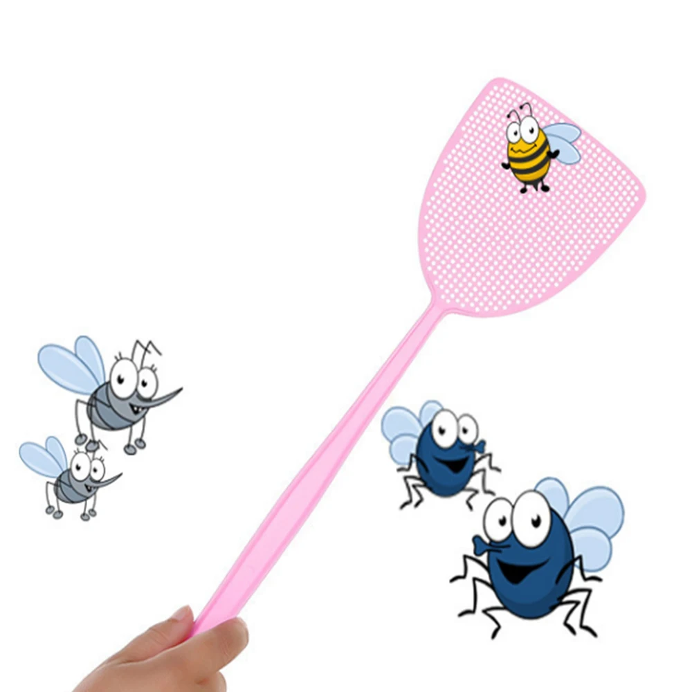 

LG110 Factory Wholesale Plastic Durable Mosquito Killer Fly Swatter Household Long Hand Held Bug Flyswatter, Picture