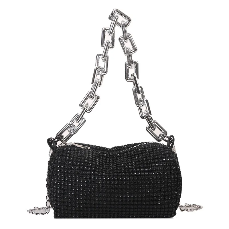 

Fashion Design Crystal Handbags And Purses Hot Selling Crystal Sling Shoulder Bag with Diamonds For Women