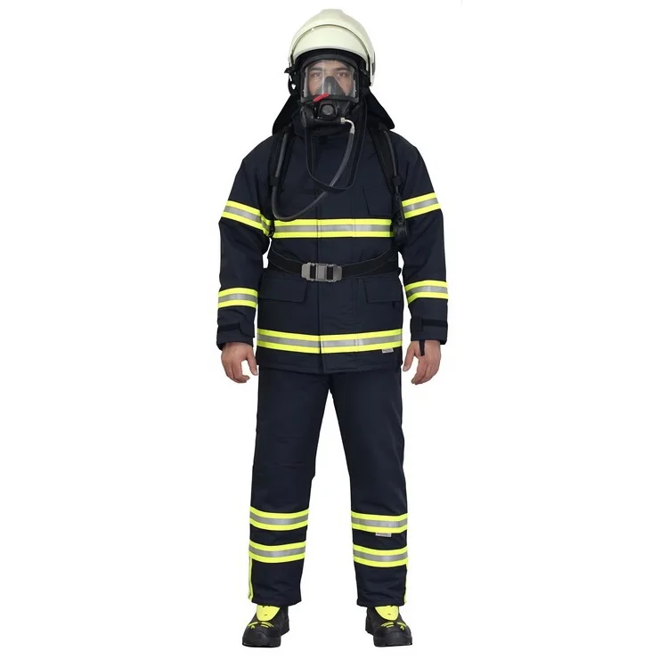 CE Certified Fireman Protective EN469 Rescue Flame Retardant Nomex Fire Fighting Suit for Fire Fighters