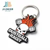 cheap Custom die cast black metal soft enamel metal dustball keychain/keyring