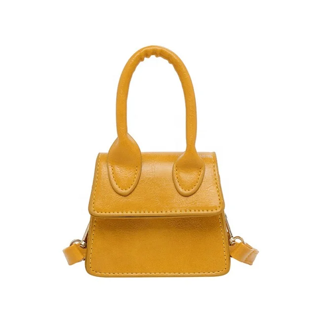 

Fashion Retro Single Shoulder Small Square Bag Literary All-match Messenger Small Bag Female, Yellow, black, brown