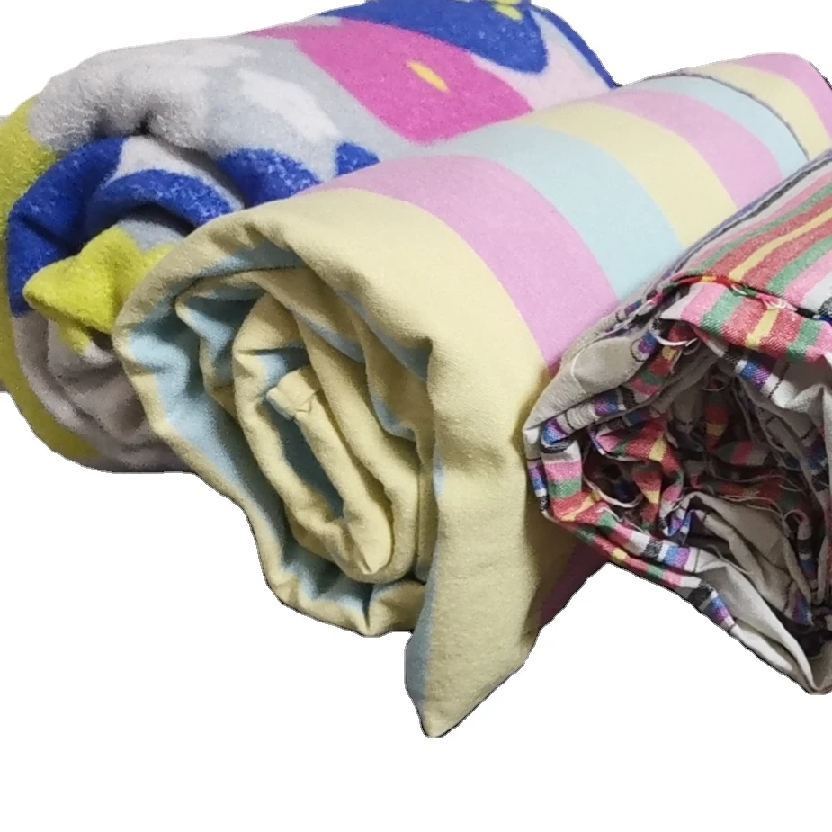 

Top Quality Bulk Used Blankets Flat Bed Sheets Second Hand Blankets Clean 95%, Mix color