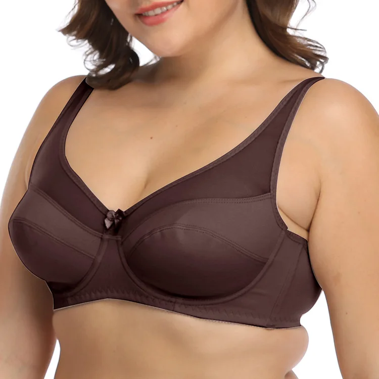 

Big Breasted Women Full Figure Comfortable Minimizer Support Translucence Bra, As per photo