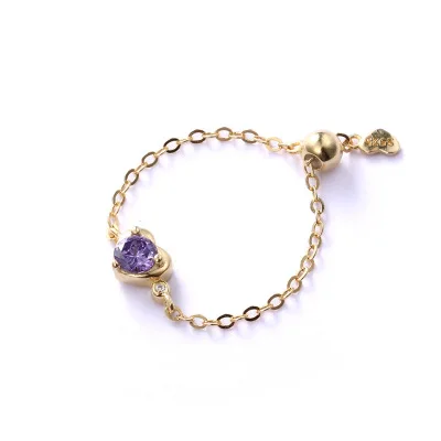 

Fashion Design Bracelets Sweet Styles Purple Heart Bracelets With Zircon