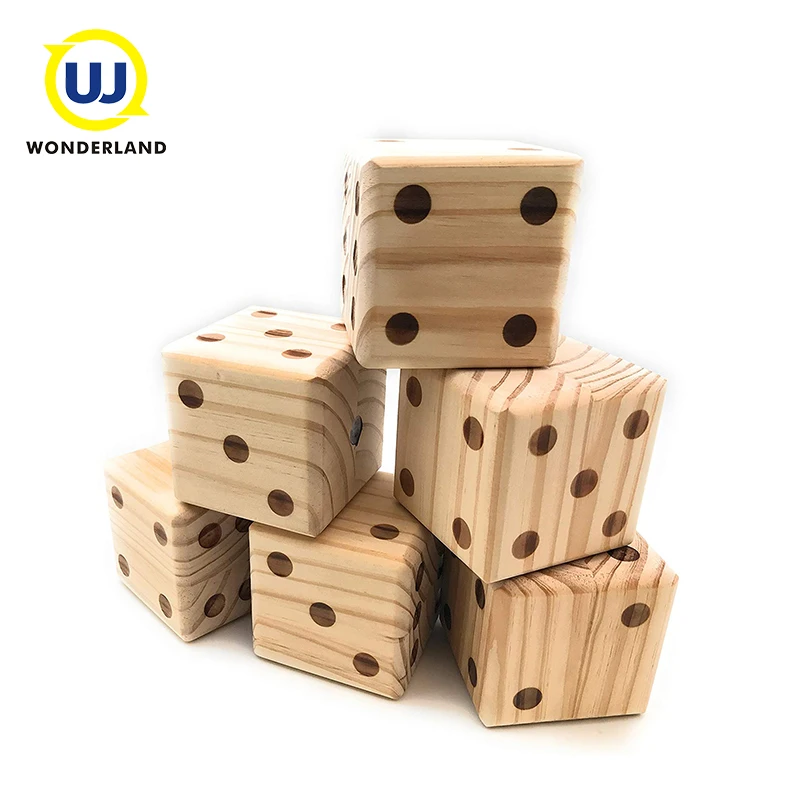 

Wholesale large wooden dice custom yard games toy, Customized color