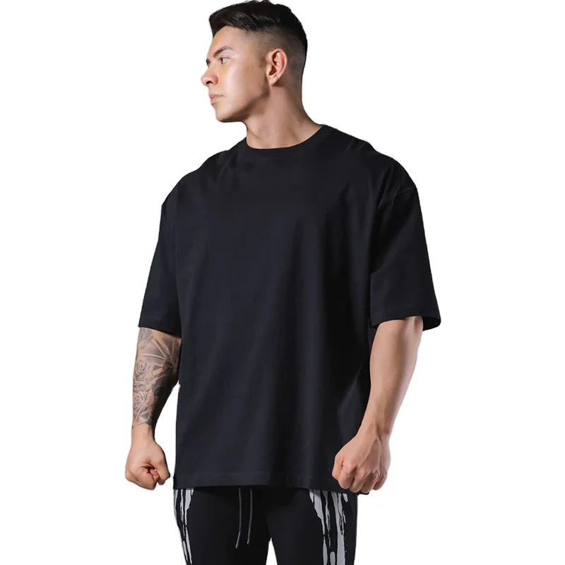 

2022 summer men's casual sports loose breathable printed lettered T-shirt oversized t shirt men, Picture shows