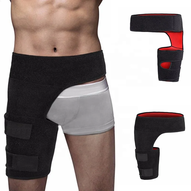 

Anti Muscle Strain Breathable Belt Hip Protector Abdomen Thigh Groin Band Sports Protective Tool Muscle Protect Band, Black