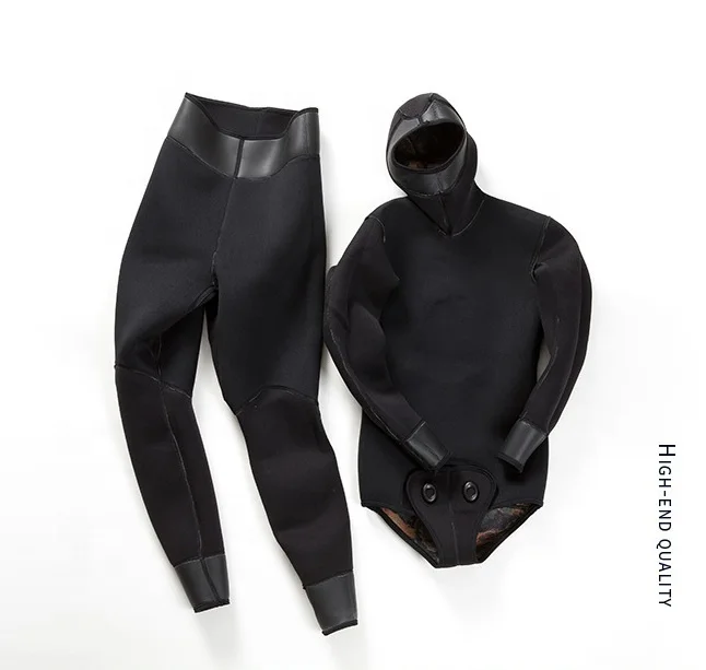 
5MM Two Piece Warm Camouflage Surfing Wetsuits Long Sleeve Unisex Adults Diving Wetsuits 