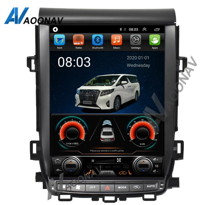 

Car autoradio navigation Big Screen Tesla style Android 9.0 Car Player For Toyota Alphard A20 2007-2013 GPS Multimedia Headunit