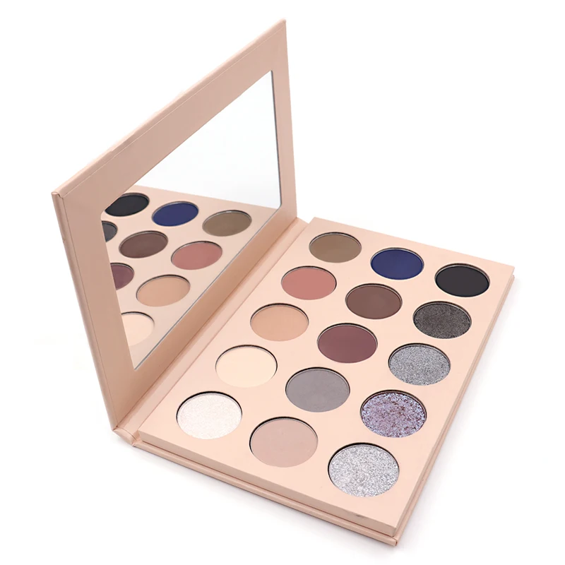 

makeup palette highly pigmented waterproof smoky 15 color eye shadow custom logo