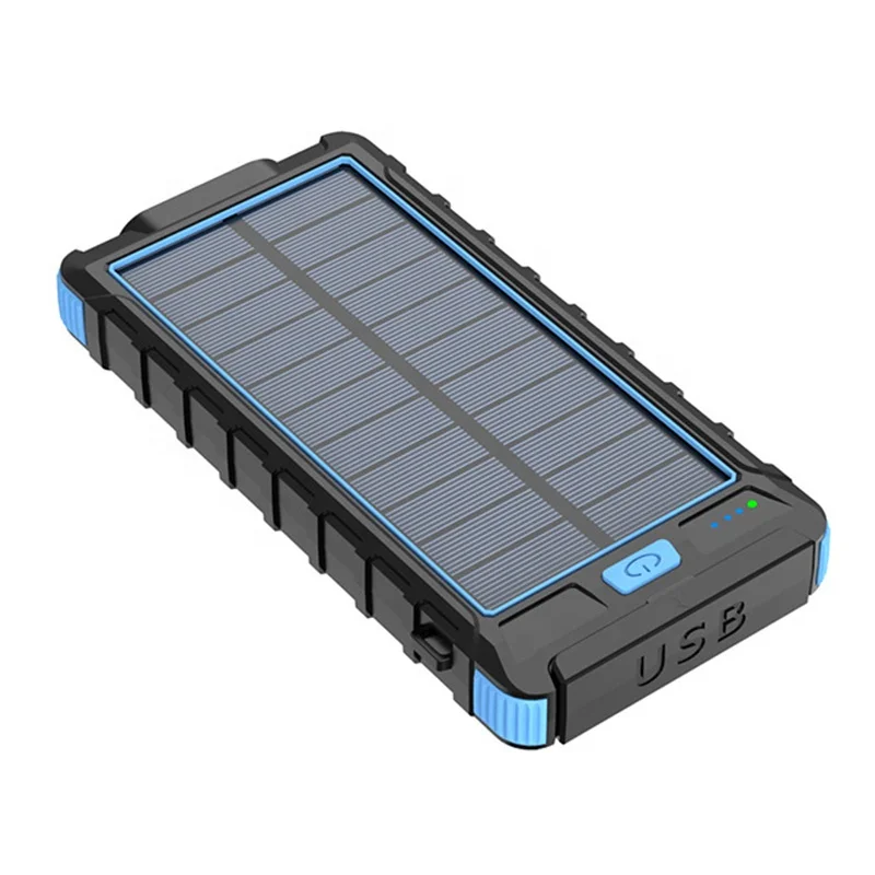 

Waterproof Solar Power Bank 20000MAH Waterproof Solar Charger Portable PowerBank, 4 colors