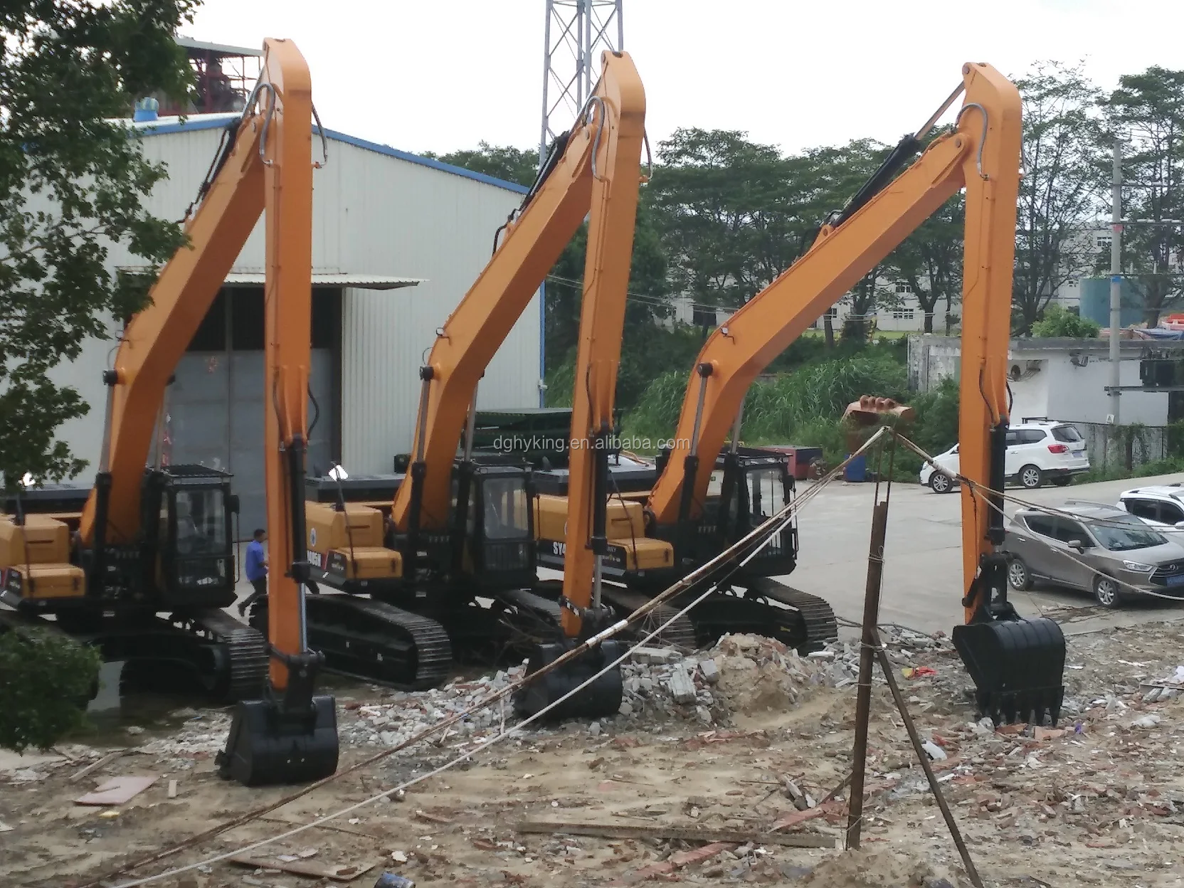 SANY Excavator Long Boom and Arm with 6 Months Warranty Q345B&Q690D Material and 45 Degree Tapered Seams