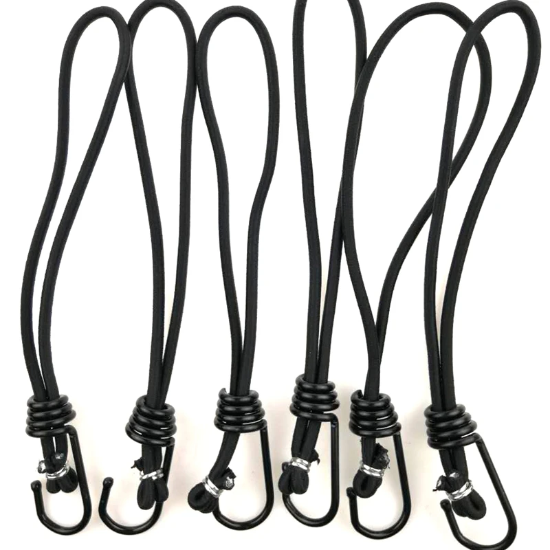 Latex Heavy Duty Camping Tent Bungee Cord With Hook Elastic Fix Cord ...