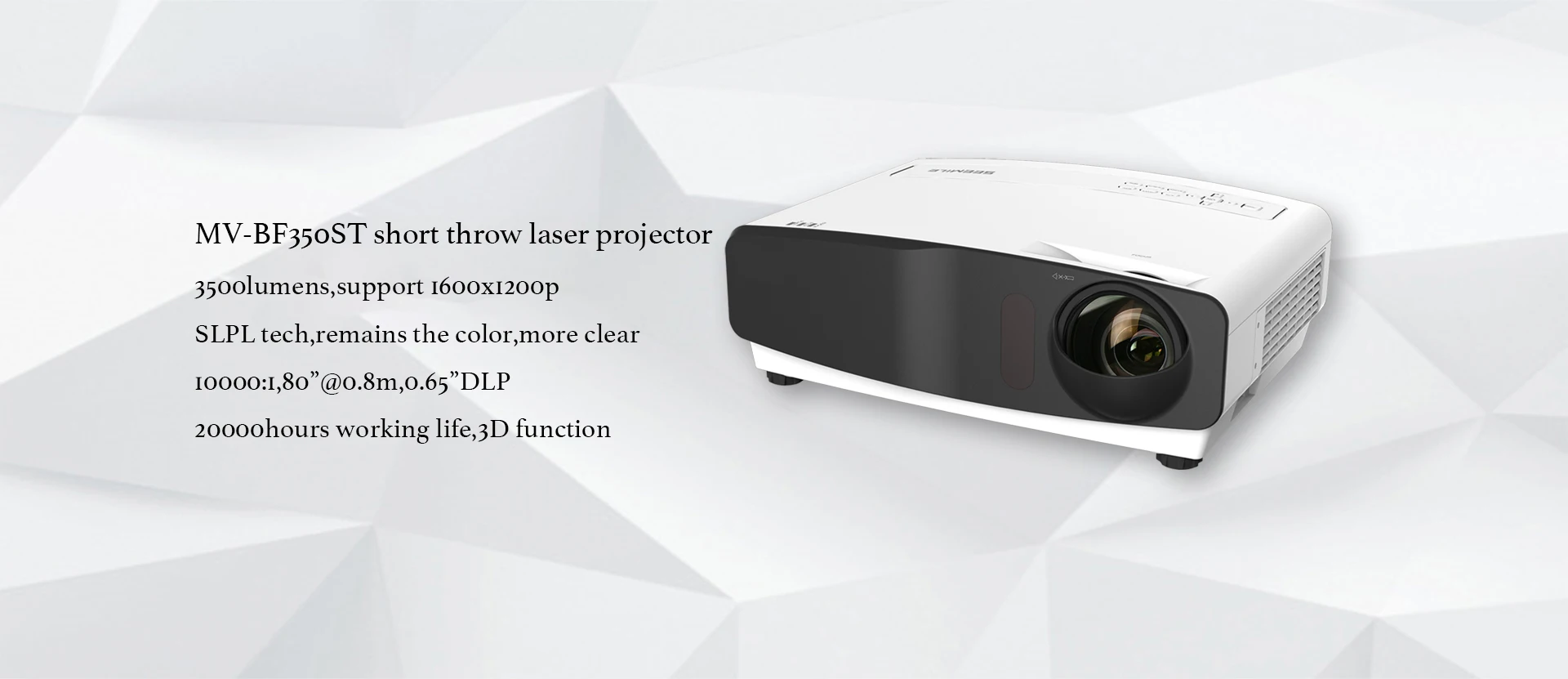 laser short throw projector 4k 3d