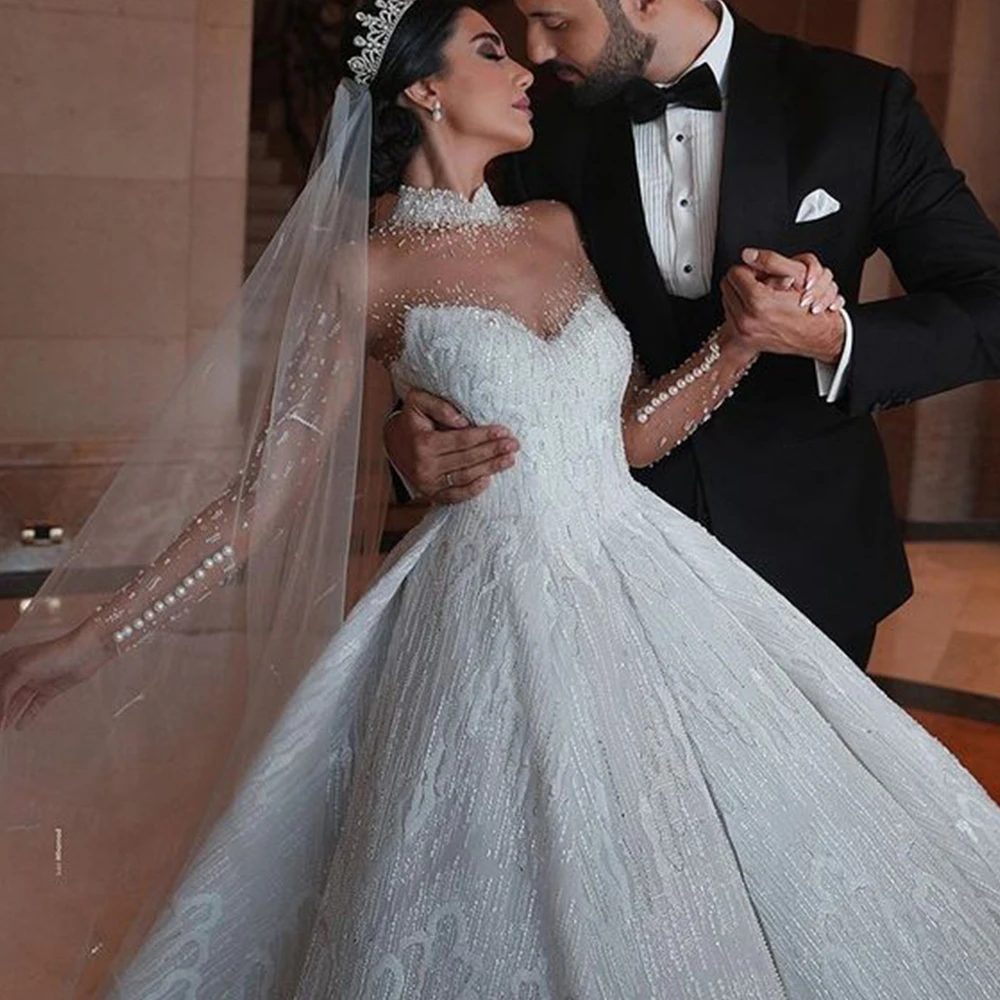 Vneck Luxury Crystal Wedding Dresses Turkey Istanbul