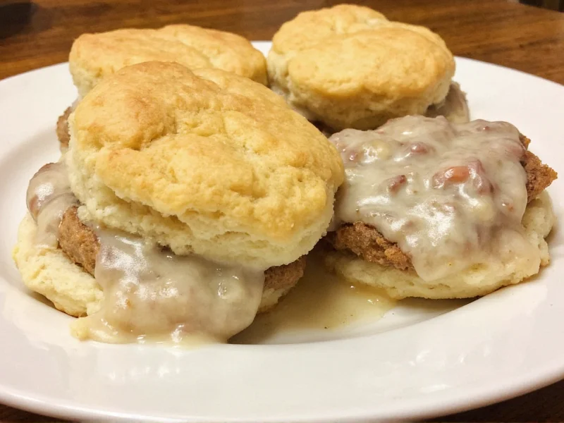 Zubereitung der Sausage Gravy in der Pfanne