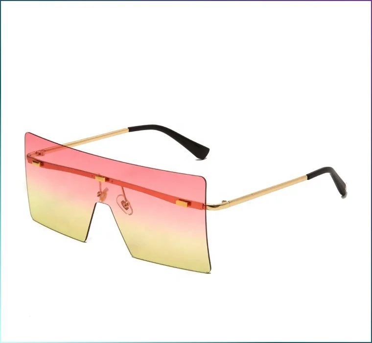 

Optifix absorbable Rimless Square Oversized Vintage Glasses Cool Fashion Sunglasses acuvue