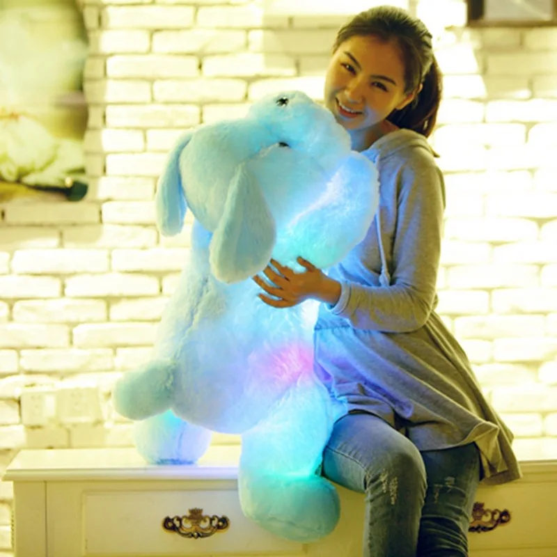 

35cm Cute Stuffed Soft Electric Plush Led Glowing Dog Toys Light Up Stuffed Dog Toy