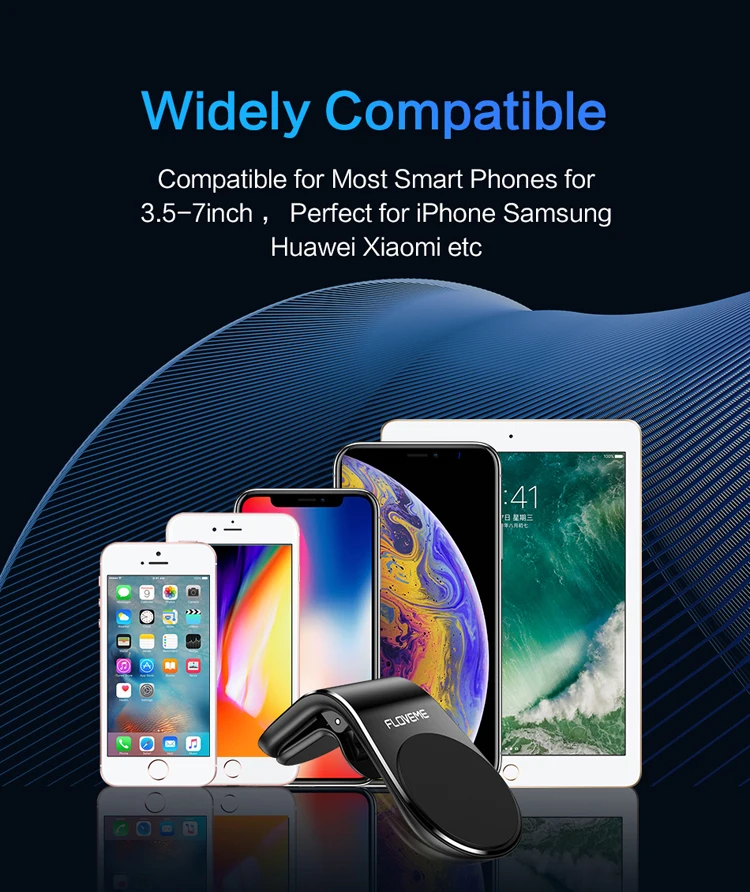 simr L Shape Car Phone Holder Air Vent Mount Stand Car GPS Mobile cell phone holder magnetic