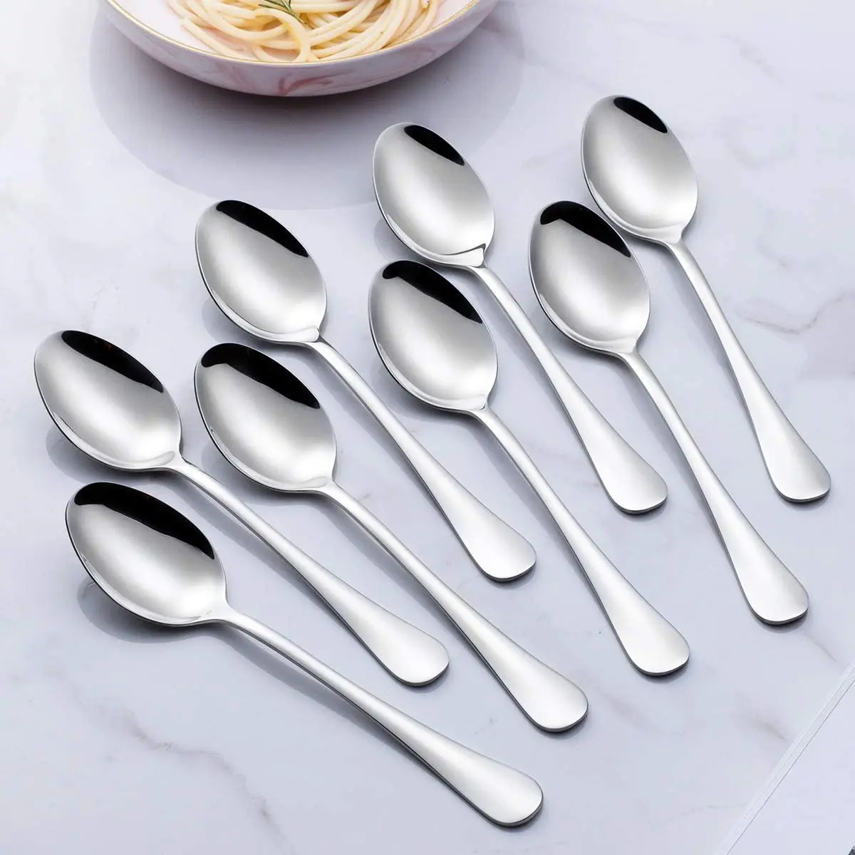 

Custom Silver Flatware Wholesale Restaurant Wedding Bestek Stainless Steel Cutlery Gold Silver Dinner Spoon Set