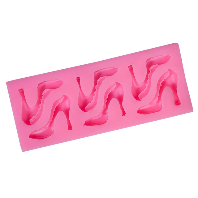 

3d Ladies high heel fondant cake silicone resin mold DIY baking chocolate tools, Pink