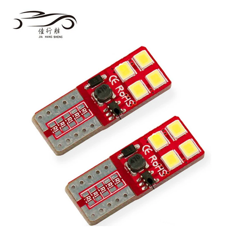 Canbus T10 3030 8SMD Led No error 168 192 194 501 Bulb Instrument Side Indicator Reading Light White Red Blue