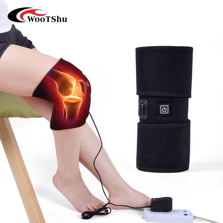 

Heated Knee Massager, Knee Massager for Pain Relief, Electric Heating & Vibration Knee Brace Wrap Pad with AC Adapter and USB