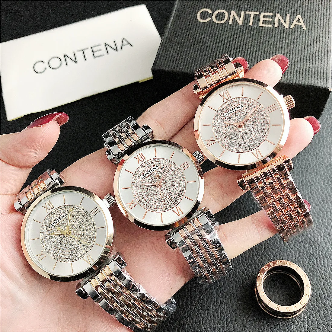 

2020 New Hot fashion Quartz Casual Ladies girls elegant wrist simple gold plated custom watch women, As pic