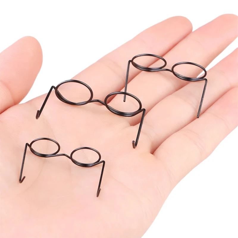 

Dolls Lensless Eyewear Mini Toy Eyeglasses Round Glasses Dolls Dressing Accessories