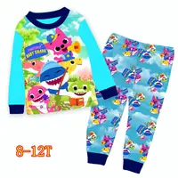 

Hot sale new arrivals China kids clothing set cartoon 8-12 years 100% cotton boy long pyjamas