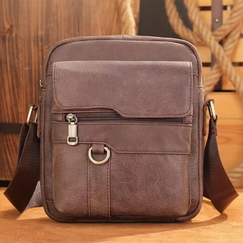 

Marrant retro leather satchel messenger bag for men leather side bag genuine leather men shoulder bag, Brown,coffee,light coffee,dark coffee