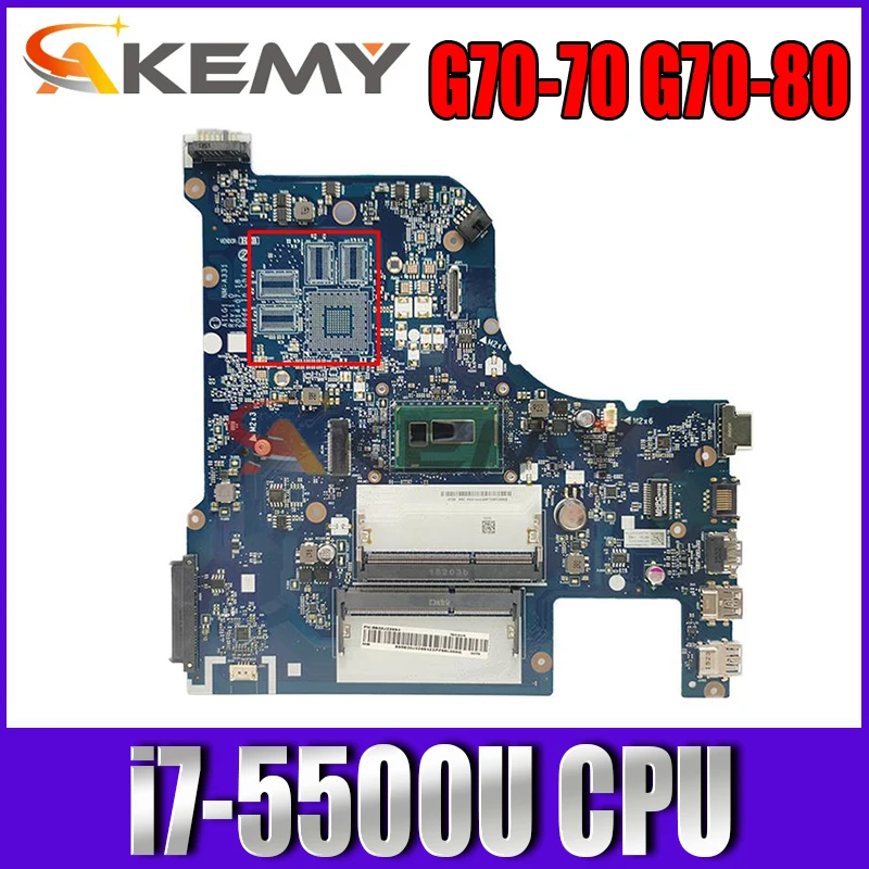 

AKEMY NM-A331 For ideapad G70-70 G70-80 Z70-70 Z70-80 B70-70 Laptop motherboard i7-5500U 100% tested ok