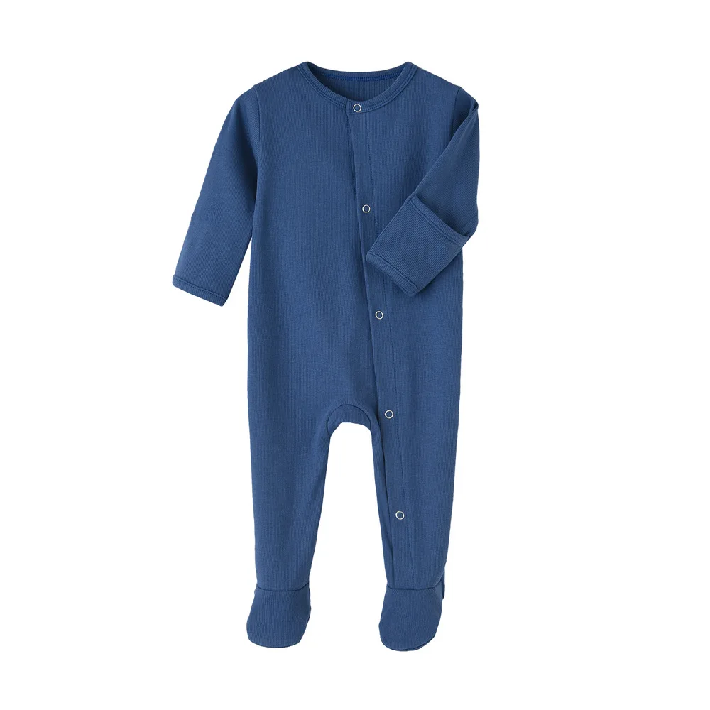

baby zipper onsie clothes Cotton baby knit pants Ribbed Front Zip Newborn Boy girl Romper, Picture shows