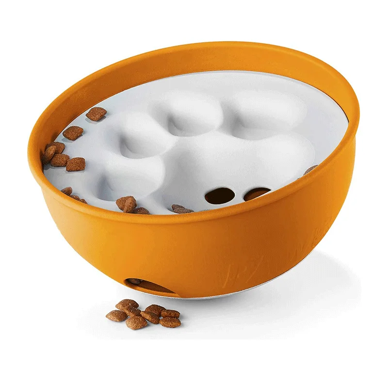 

Amazon Best Selling Portable Slow Eating Feeding Pet Dog Puzzle Toy Feeder Plastic Bowl For Dog, Blue,orange