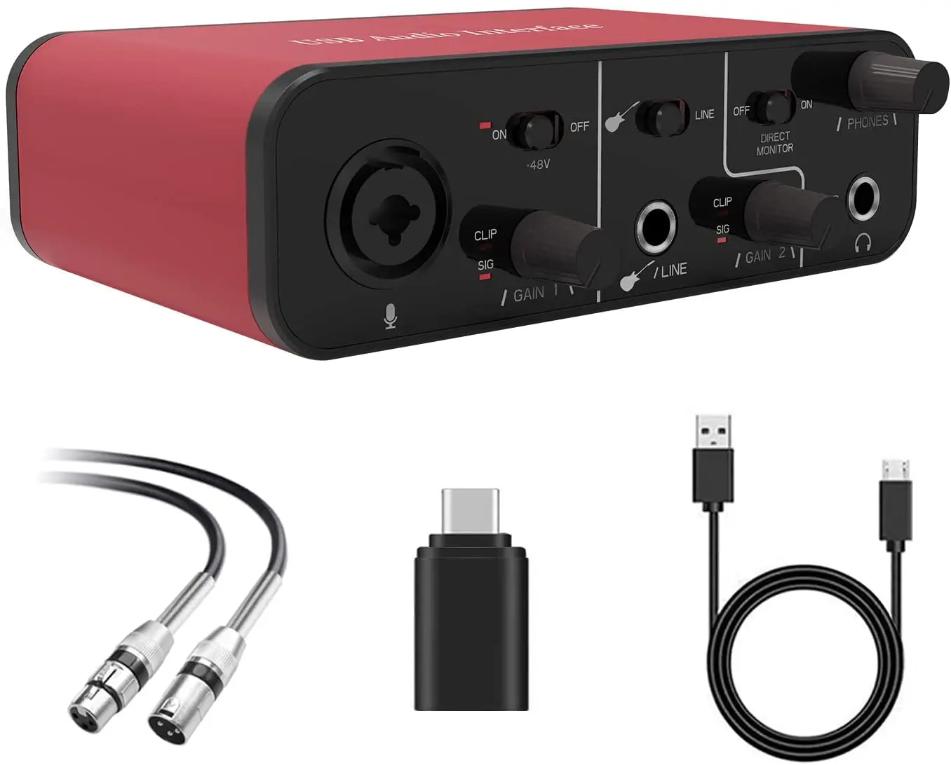 

USB Audio Interface Sound Card Recording