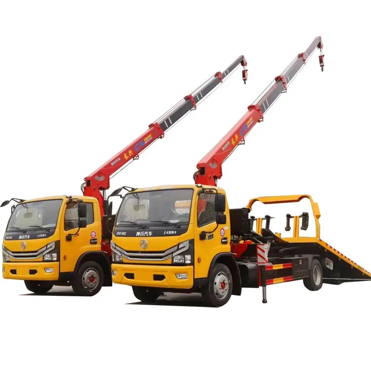 

flatbed rotator tow truck mounted crane wrecker hydraulic winch 156hp, Customer's requirement