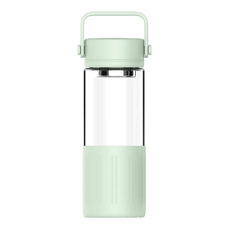 

New Product 480ml Transparent Simple Colorful Crystal Cute Glass Water Bottle