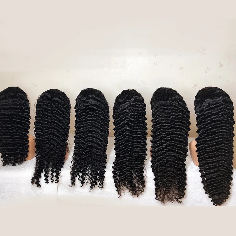 

best hd lace wig deal deep wave lace front wig human hair in stock