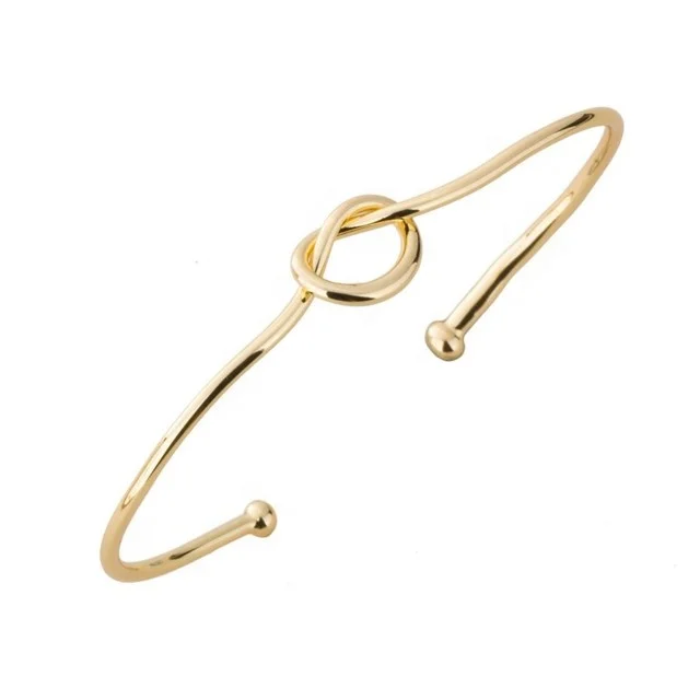 

Minimalist 2021 Fashion Metal Pulsera Knotted Bracelets & Bangles For Women Gold Plated Charm Jewelry