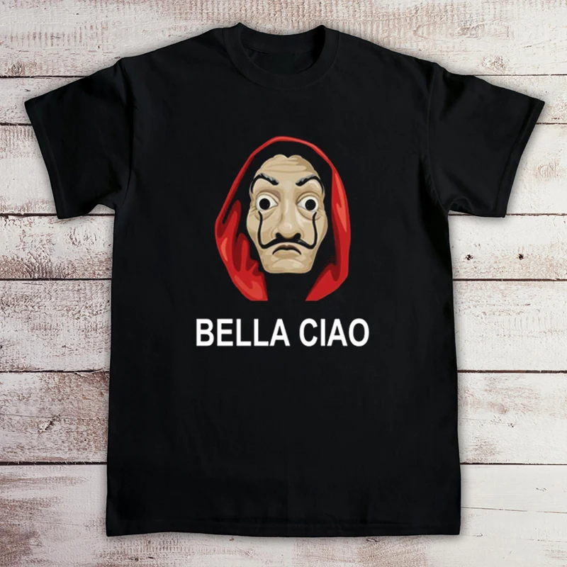 

La Casa De Papel T Shirt Men Funny Cartoon Money Heist Tshirt House of Paper Kawaii Anime Bella Ciao Unisex Graphic Tees Male