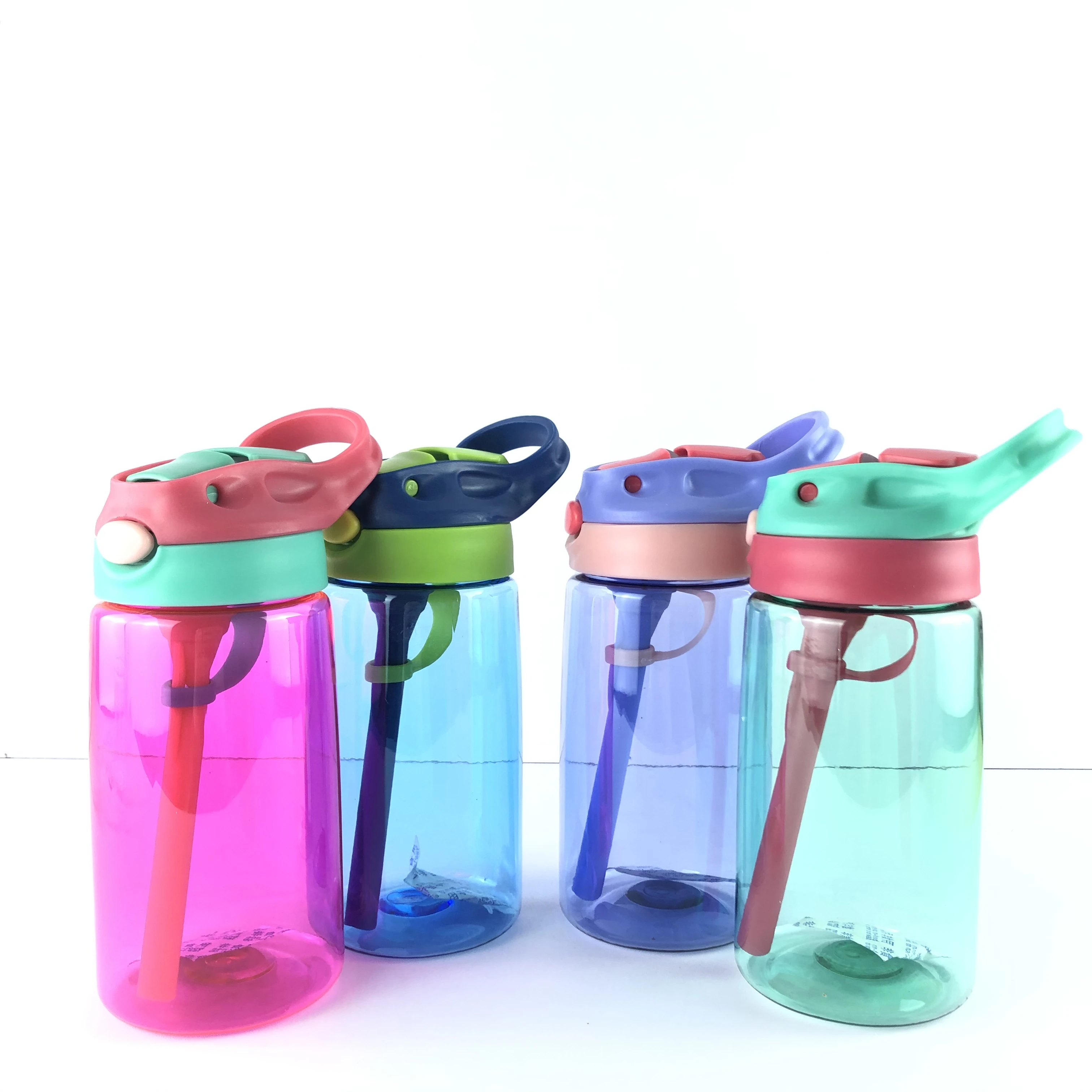 

Wholesale 480ML kids drinking bottle plastic drink kids water bottle with straw