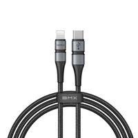 

Baseus BMX Double-deck MFi certified Type-C to iP PD USB Cable 18W Fast Charging Data Transmission For iPhone 6S 7 8 X