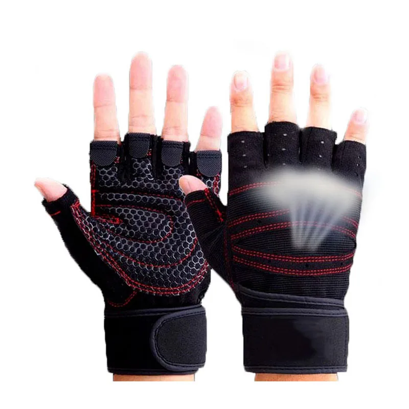 

Half Finger Gym Gloves Body Building Training Sport Fitness Gloves