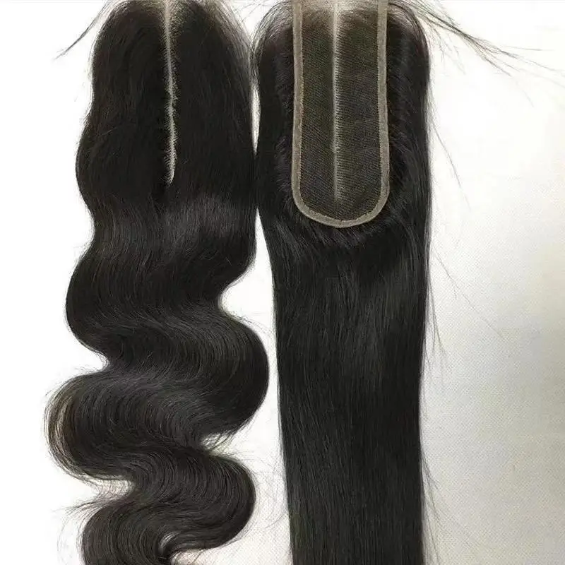 

LetsFly free shipping High Quality 10A grade 2x6 Lace Closure Virgin Straight Hair Closure Kim K lace Closure for black Women