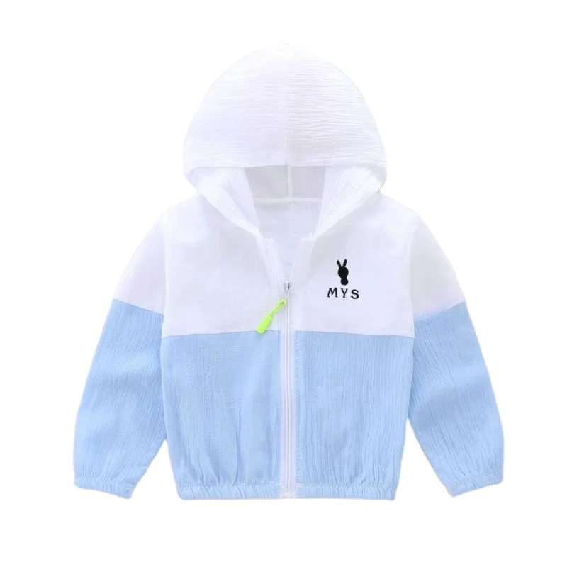 

Children's sun protection clothing lightweight breathable boys and baby sun protection jackets summer girls' skin clothing