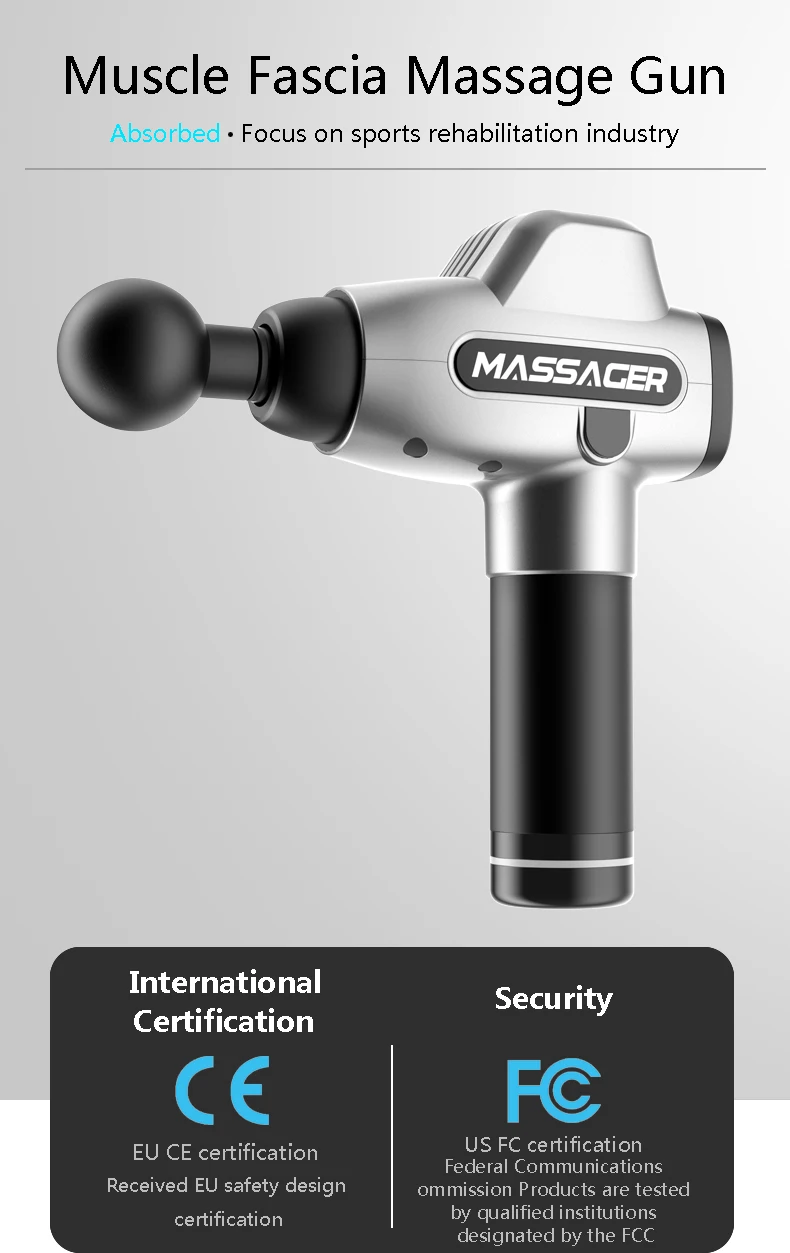 2020 new best mini private label custom 6 heads deep tissue vibration percussion fascial mucsle lcd low noise massage gun