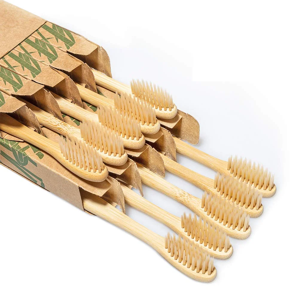 

Wholesale Biodegradable 100% Organic Natural Eco-Friendly Reusable Bristles Brushes Bamboo Toothbrushes Set, Customized color
