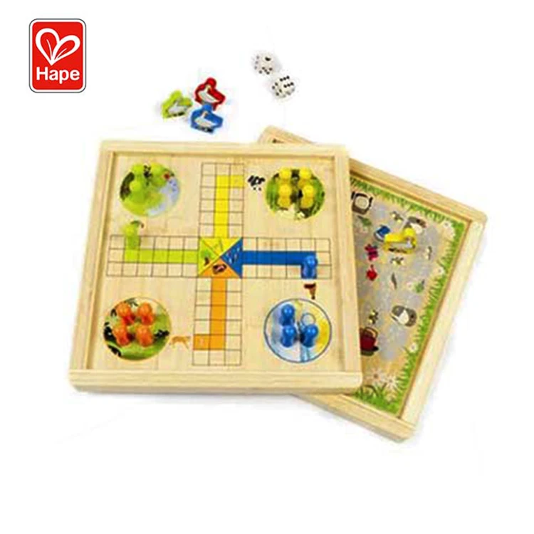 

High Quality Hape Educational Toys Wooden Board Game,Ludo Board Game For Kids
